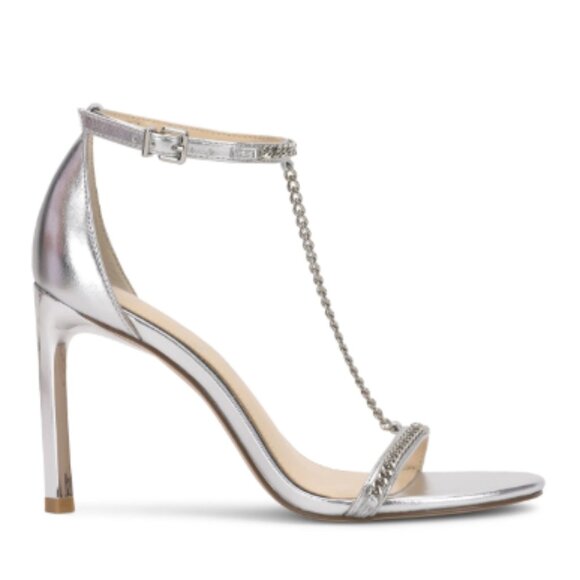 NEW JESSICA SIMPSON Silver Quiven High Heel Sandals 253 - Picture 2 of 10